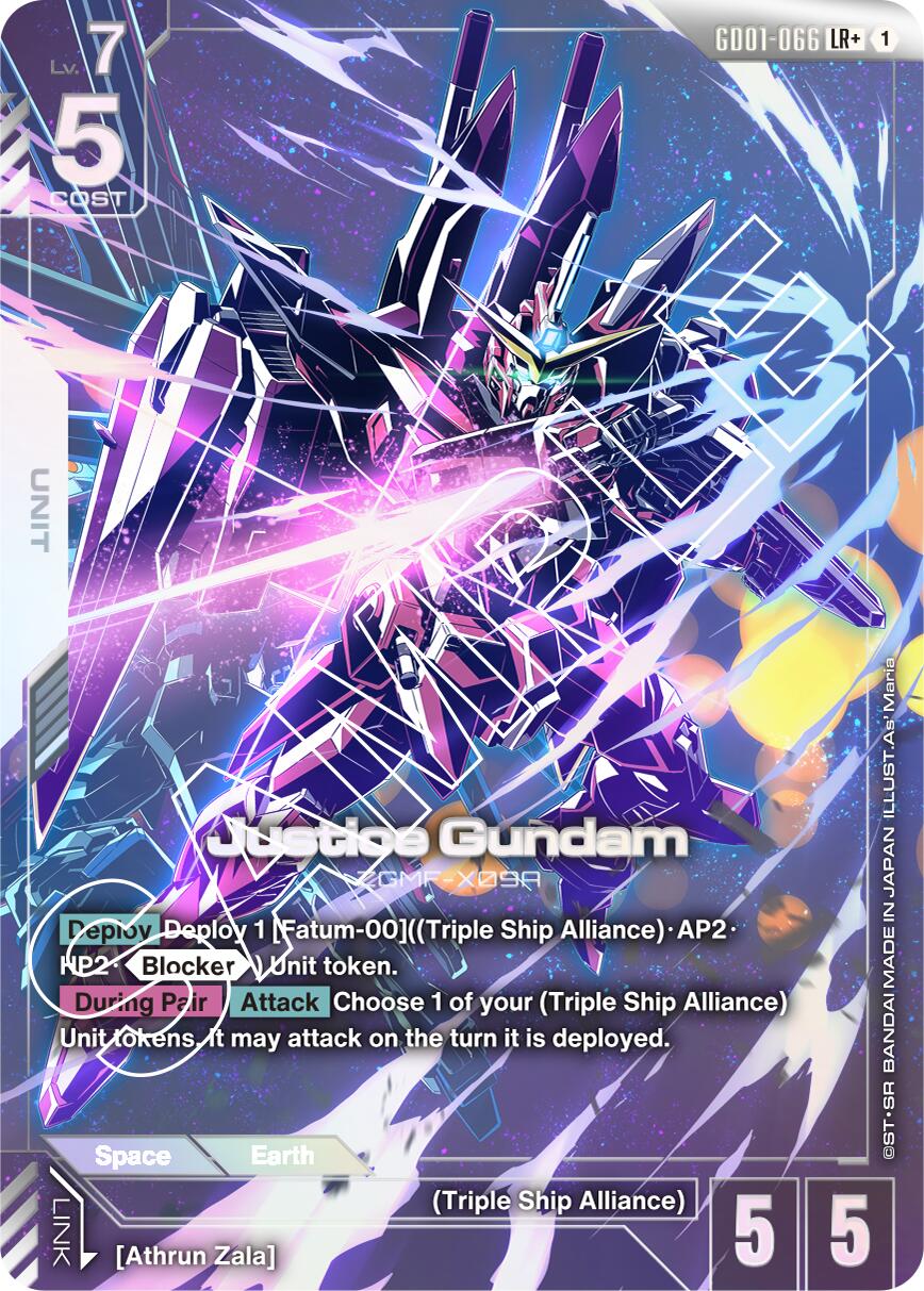 Gundam Card Game: Justice Gundam (LR+) card image