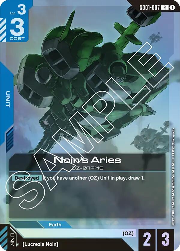 Gundam Card Game: Noin's Aries card image