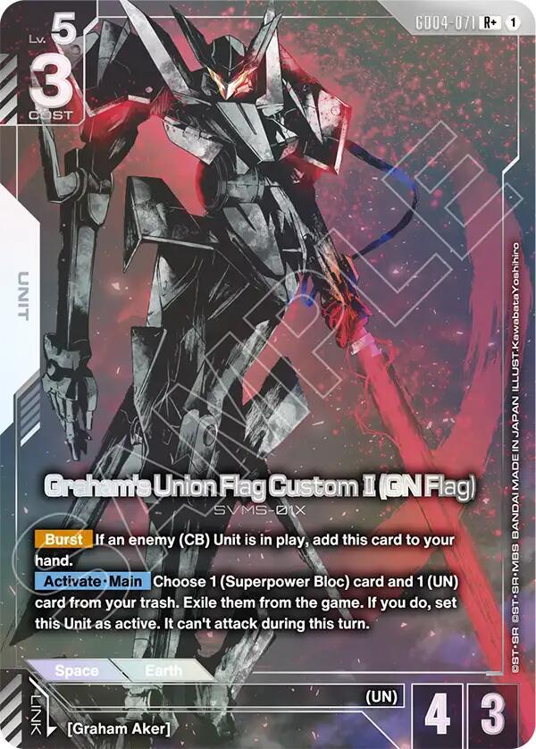 Gundam Card Game: Graham's Union Flag Custom II (GN Flag) (R+) card image