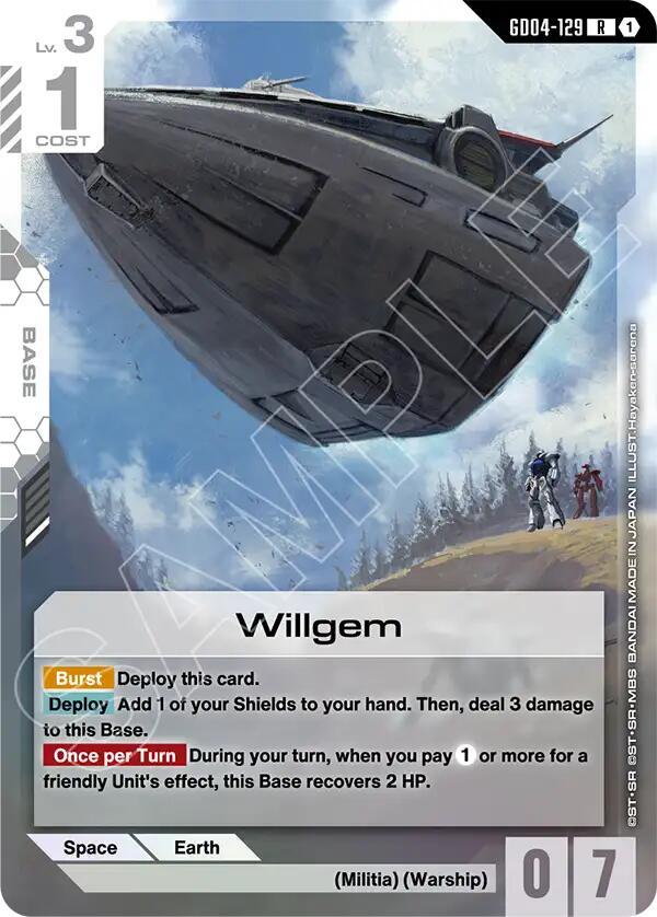 Gundam Card Game: Willgem card image
