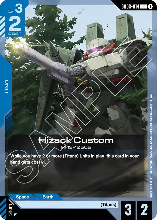 Gundam Card Game: Hizack Custom card image