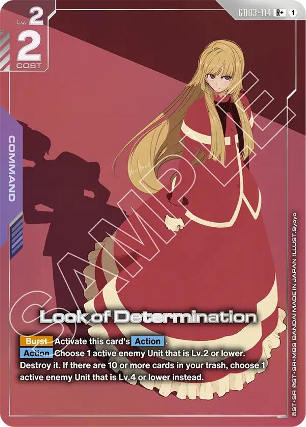 Gundam Card Game: Look of Determination (R+) card image