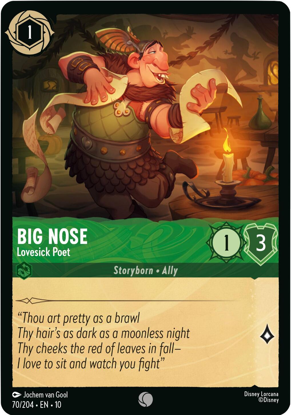 Disney Lorcana: Big Nose - Lovesick Poet card image