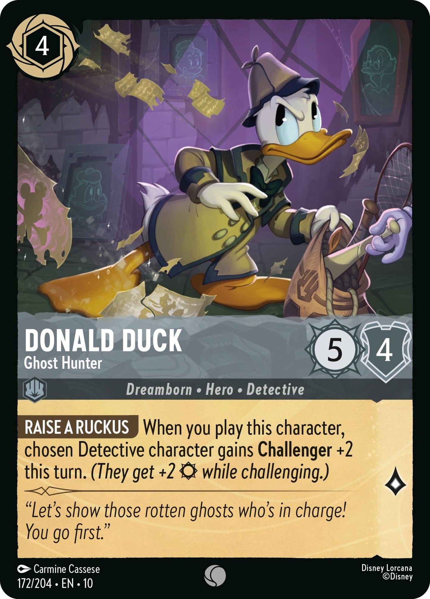 Disney Lorcana: Donald Duck - Ghost Hunter card image