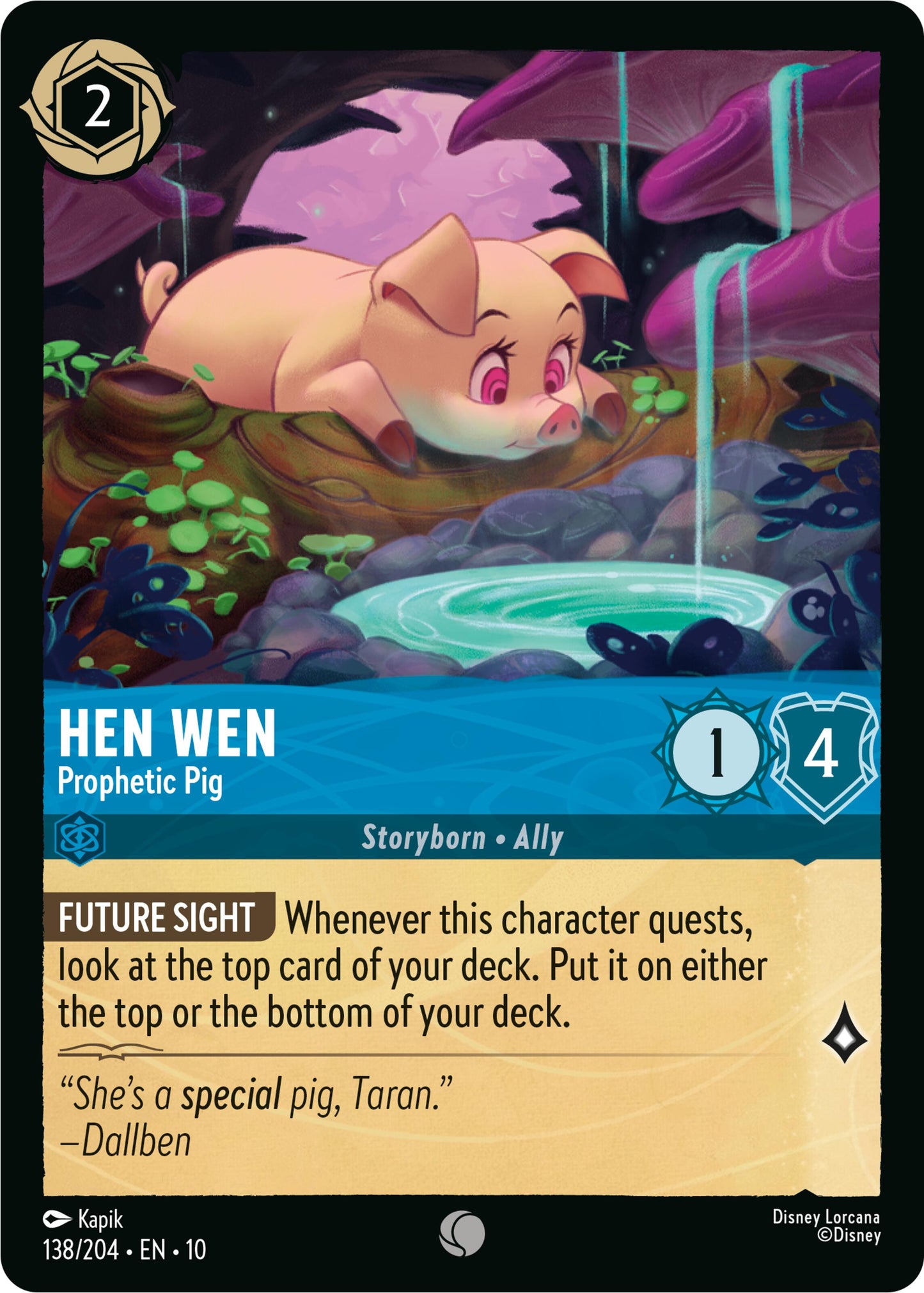Disney Lorcana: Hen Wen - Prophetic Pig card image