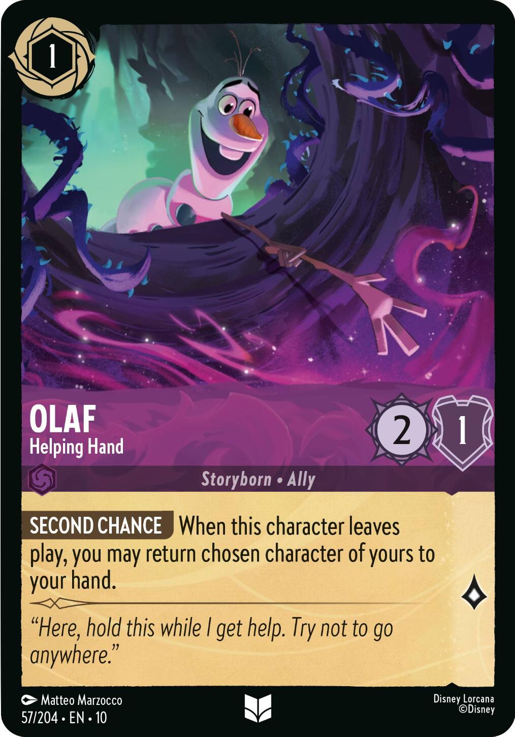 Disney Lorcana: Olaf - Helping Hand card image