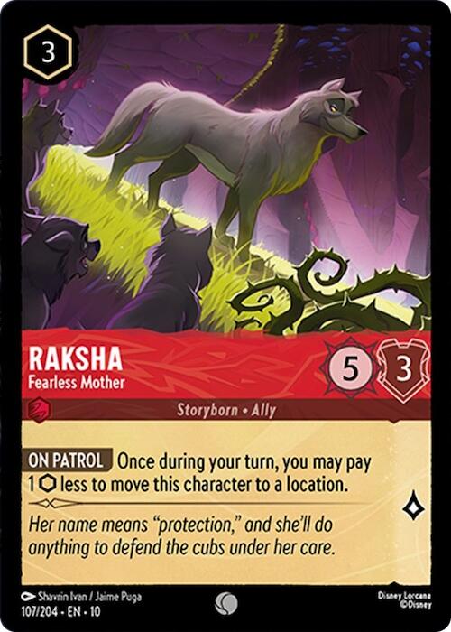 Disney Lorcana: Raksha - Fearless Mother card image