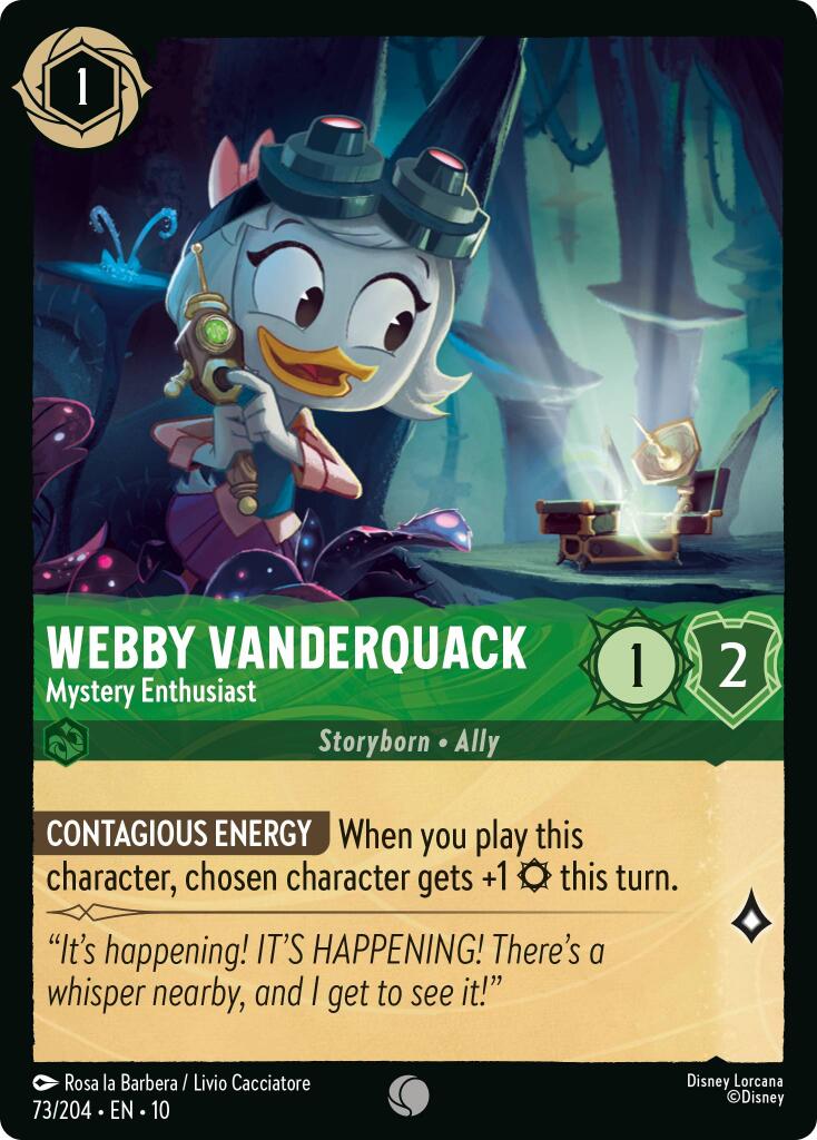 Disney Lorcana: Webby Vanderquack - Mystery Enthusiast card image
