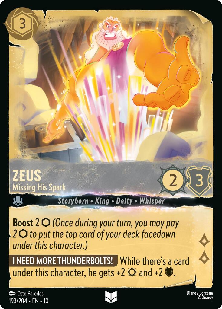 Disney Lorcana: Zeus - Missing His Spark card image