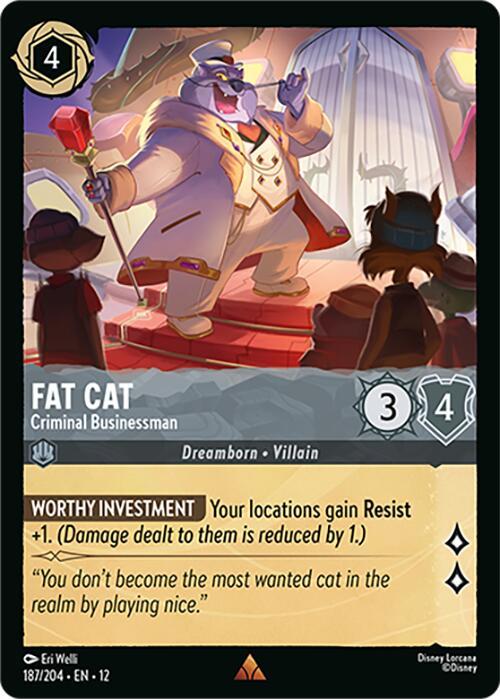 Disney Lorcana: Fat Cat - Criminal Businessman card image