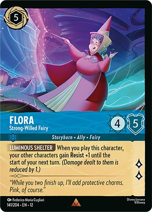 Disney Lorcana: Flora - Strong-Willed Fairy (Foil) card image