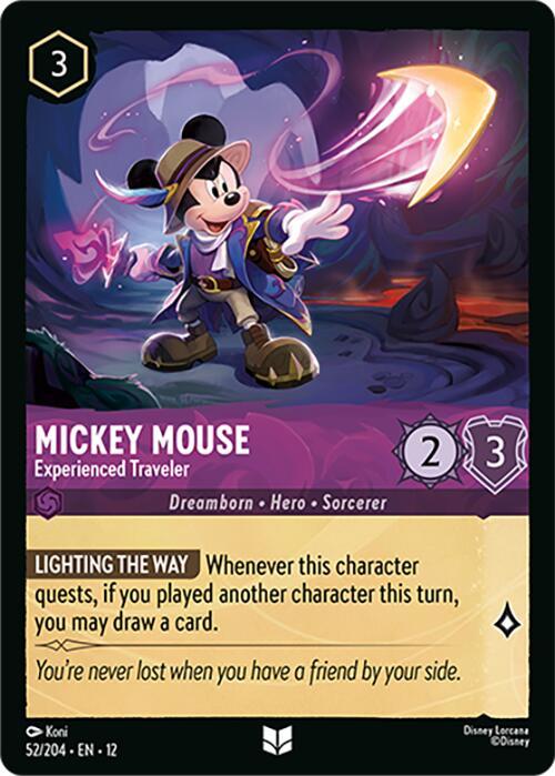 Disney Lorcana: Mickey Mouse - Experienced Traveler card image