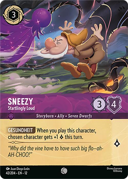 Disney Lorcana: Sneezy - Startlingly Loud (Foil) card image