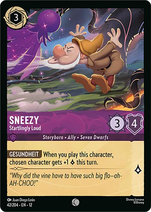 Disney Lorcana: Sneezy - Startlingly Loud card image