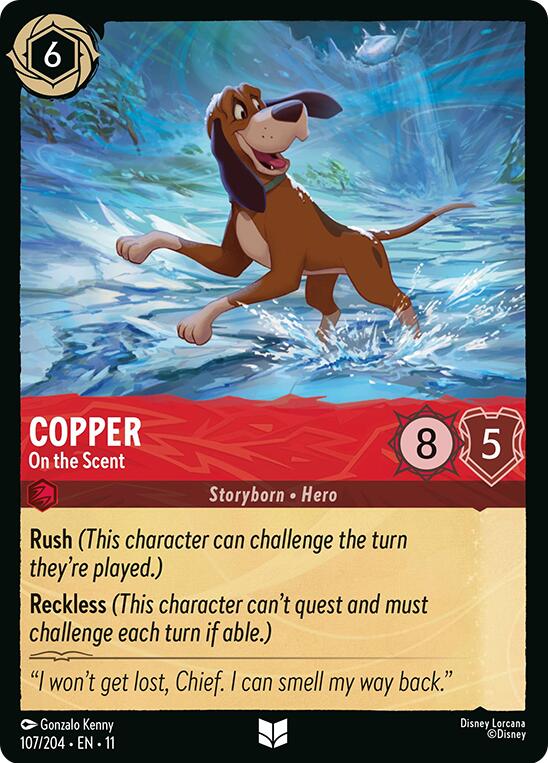 Disney Lorcana: Copper - On the Scent card image