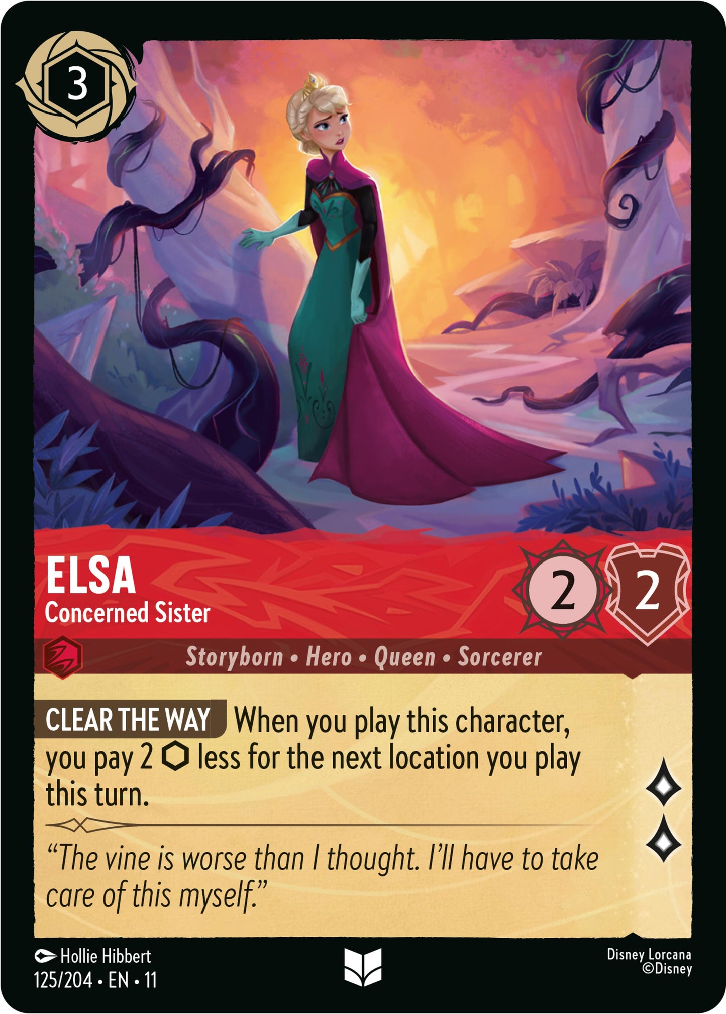 Disney Lorcana: Elsa - Concerned Sister card image