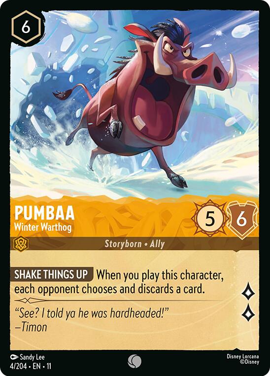 Disney Lorcana: Pumbaa - Winter Warthog card image