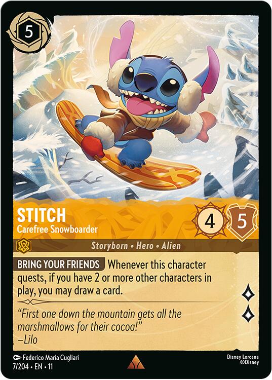 Disney Lorcana: Stitch - Carefree Snowboarder card image