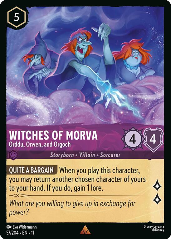 Disney Lorcana: Witches of Morva - Orddu, Orwen, and Orgoch card image