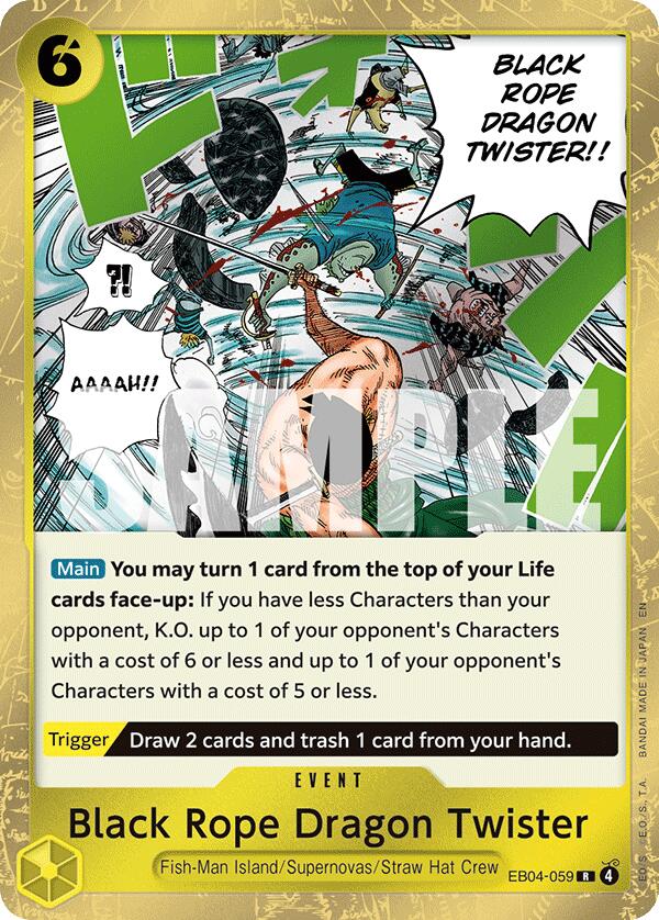 One Piece Card Game: Black Rope Dragon Twister card image