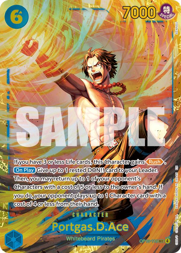 One Piece Card Game: Portgas.D.Ace (119) (SP) card image