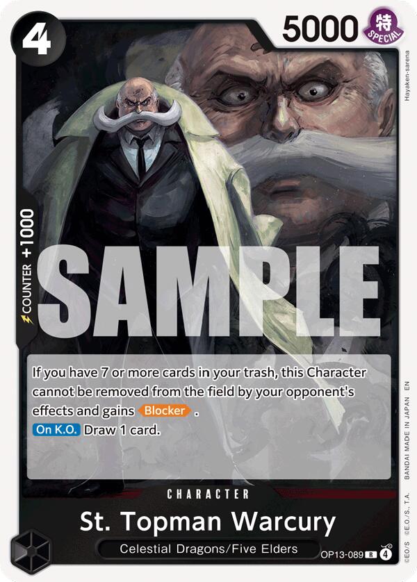One Piece Card Game: St. Topman Warcury card image