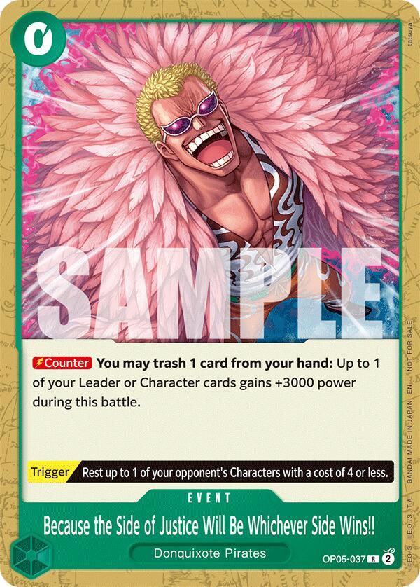 One Piece Card Game: Because the Side of Justice Will Be Whichever Side Wins!! (Tournament Pack 2025 Vol. 4) card image