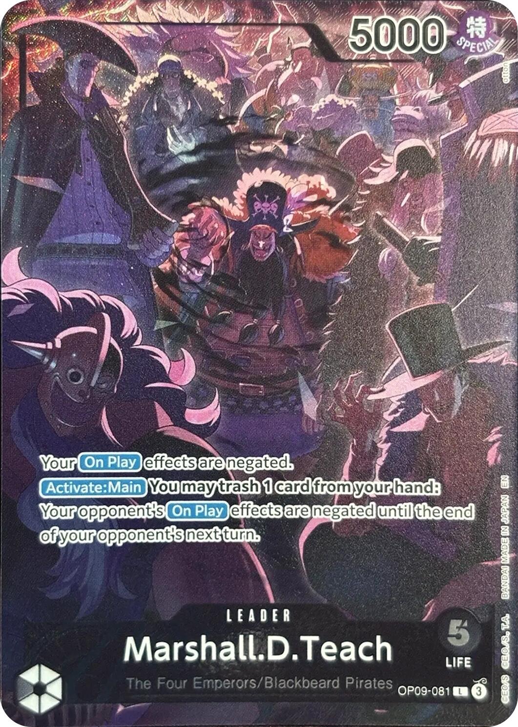 One Piece Card Game: Marshall.D.Teach (English Version 2nd Anniversary Set) card image