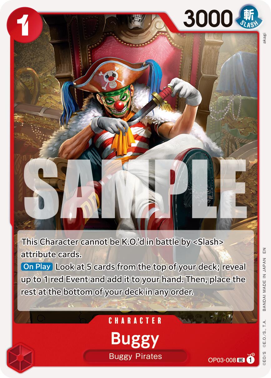 One Piece Card Game: Buggy - OP03-008 (Reprint) card image