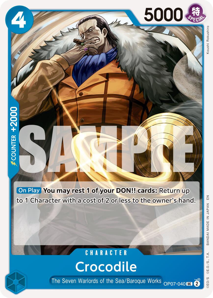 One Piece Card Game: Crocodile - OP07-040 (Reprint) card image