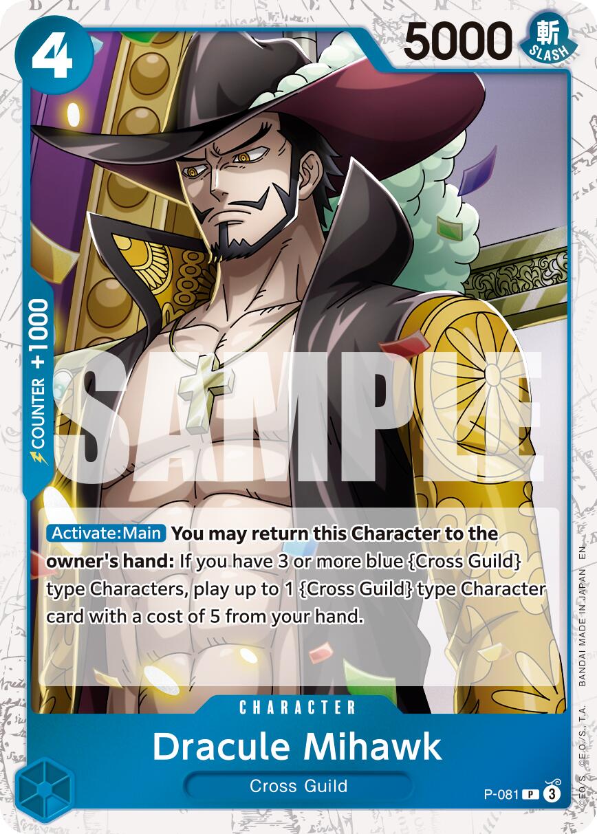 One Piece Card Game: Dracule Mihawk - P-081 (Pirate Foil) card image