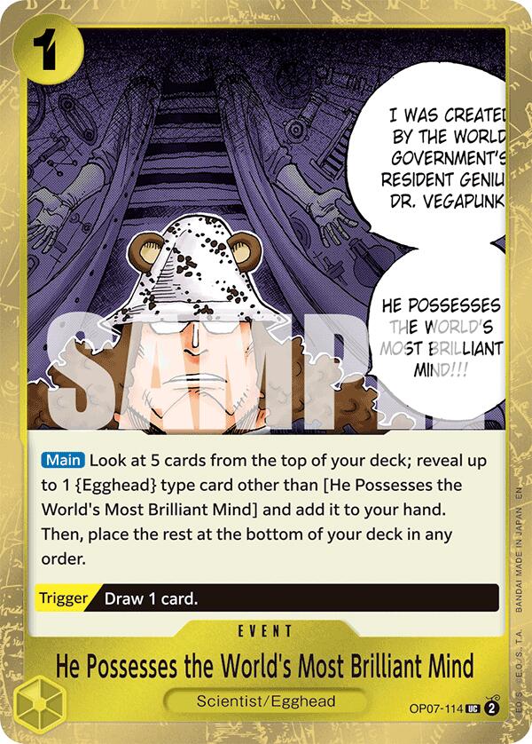 One Piece Card Game: He Possesses the World's Most Brilliant Mind (Pirate Foil) card image