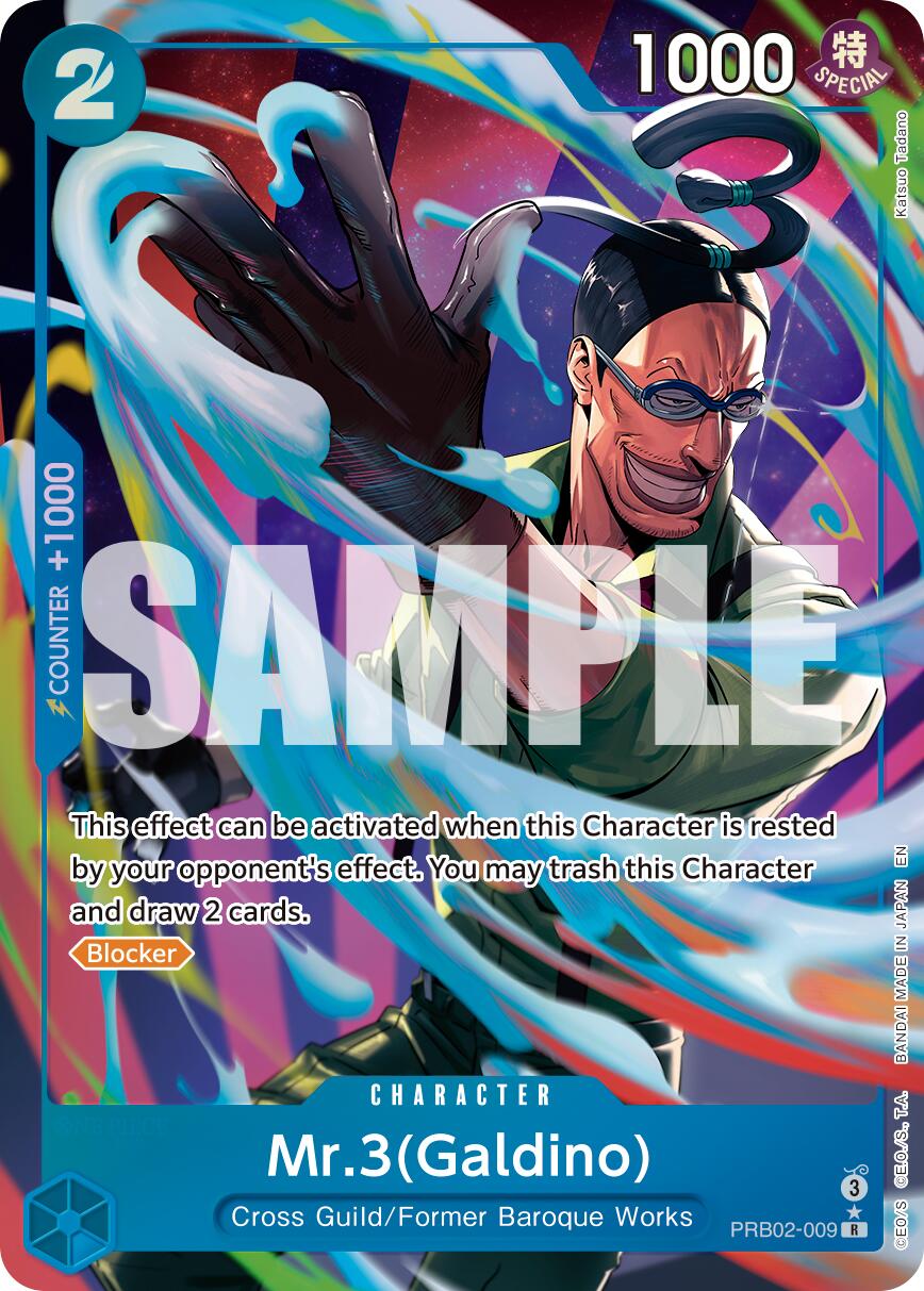 One Piece Card Game: Mr.3(Galdino) - PRB02-009 (Alternate Art) card image