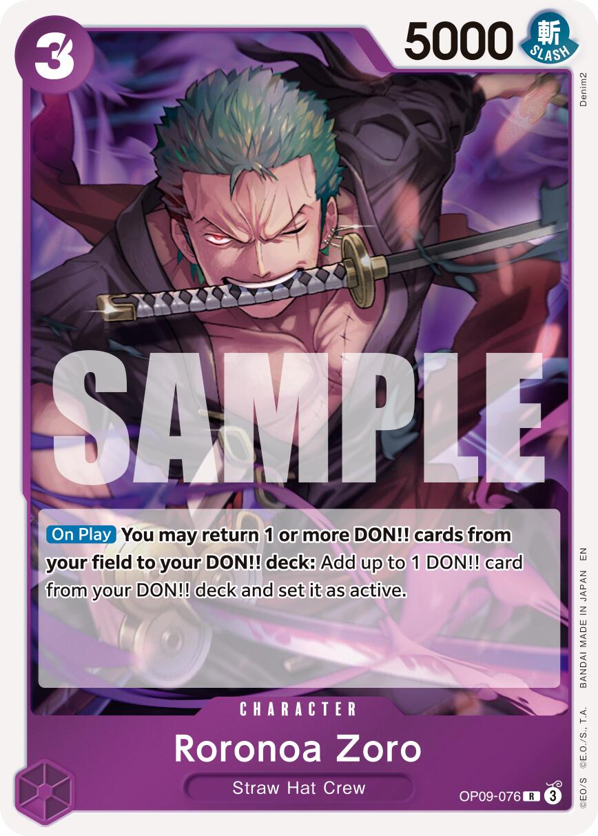One Piece Card Game: Roronoa Zoro - OP09-076 card image