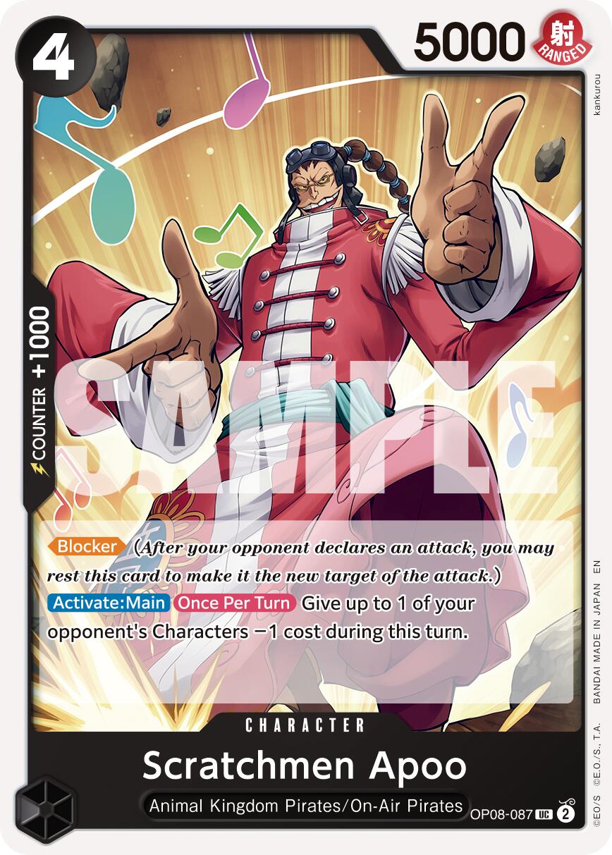 One Piece Card Game: Scratchmen Apoo - OP08-087 (Reprint) card image