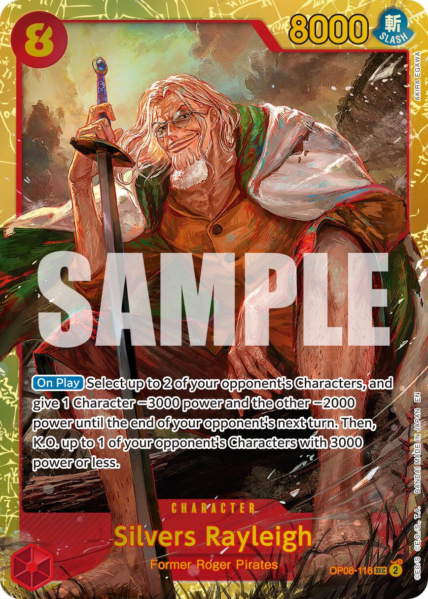 One Piece Card Game: Silvers Rayleigh - OP08-118 (Reprint) card image