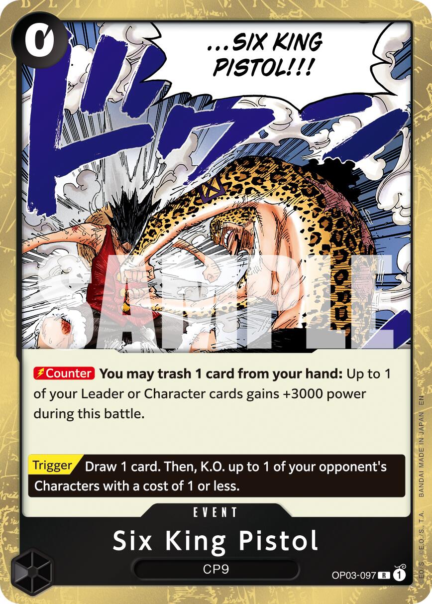 One Piece Card Game: Six King Pistol (Reprint) card image