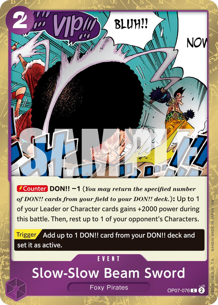 One Piece Card Game: Slow-Slow Beam Sword (Pirate Foil) card image