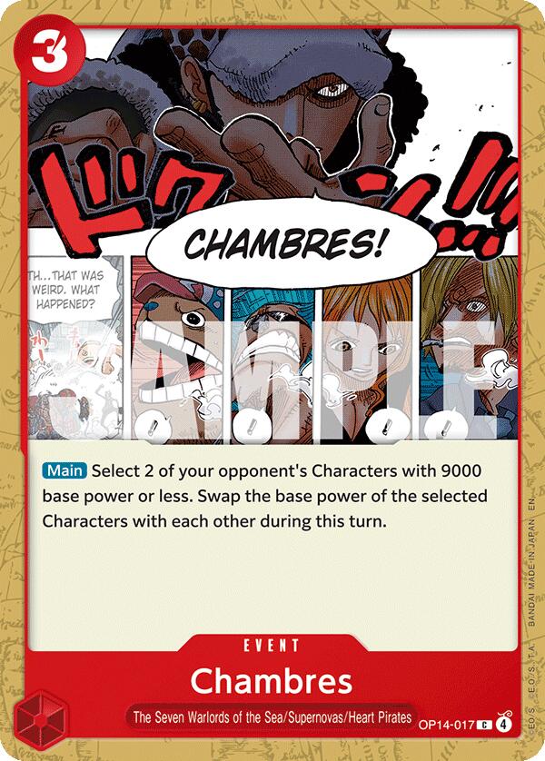 One Piece Card Game: Chambres card image