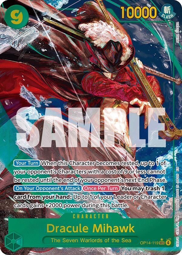 One Piece Card Game: Dracule Mihawk - OP14-119 (Alternate Art) card image