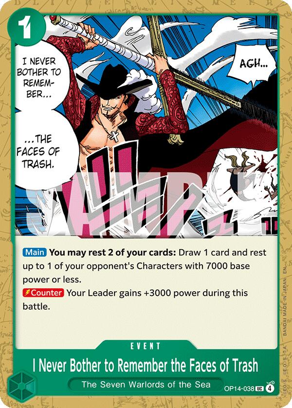 One Piece Card Game: I Never Bother to Remember the Faces of Trash card image