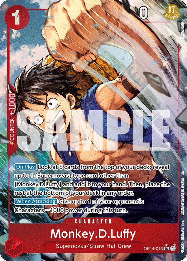 One Piece Card Game: Monkey.D.Luffy - OP14-013 (Alternate Art) card image