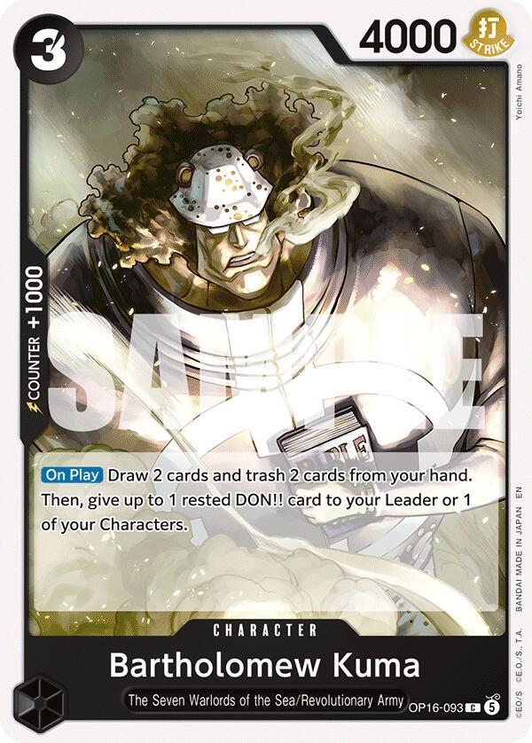 One Piece Card Game: Bartholomew Kuma (093) card image