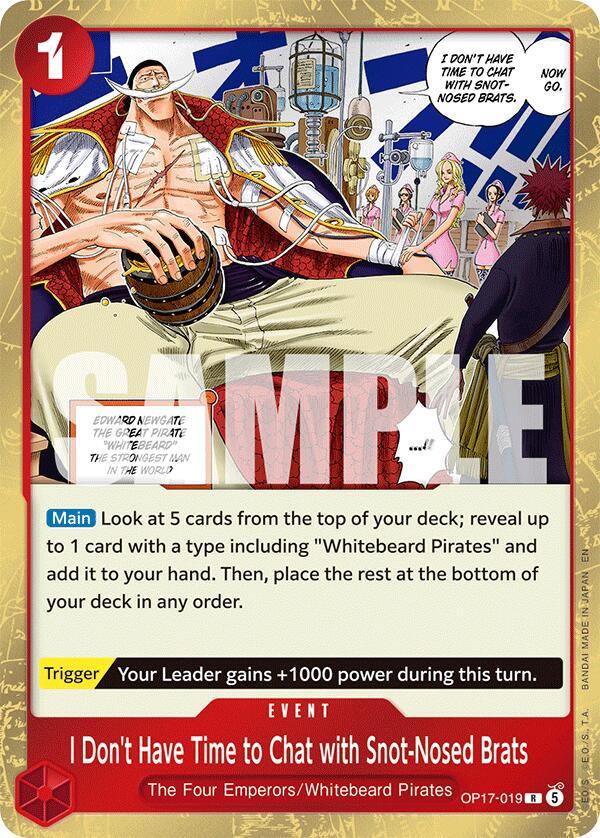 One Piece Card Game: I Don't Have Time to Chat with Snot-Nosed Brats card image