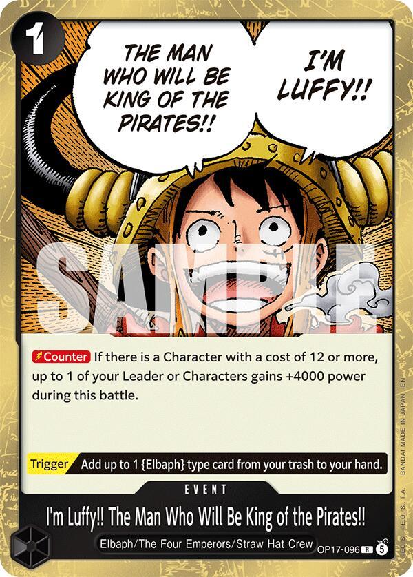 One Piece Card Game: I'm Luffy!! The Man Who Will Be King of the Pirates!! card image