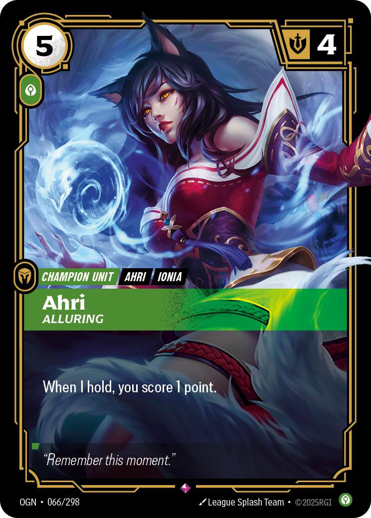 Riftbound: League of Legends Trading Card Game: Ahri - Alluring card image