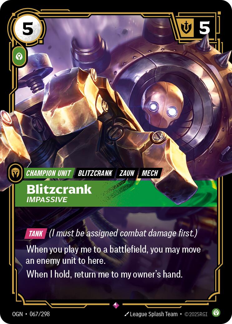 Riftbound: League of Legends Trading Card Game: Blitzcrank - Impassive card image