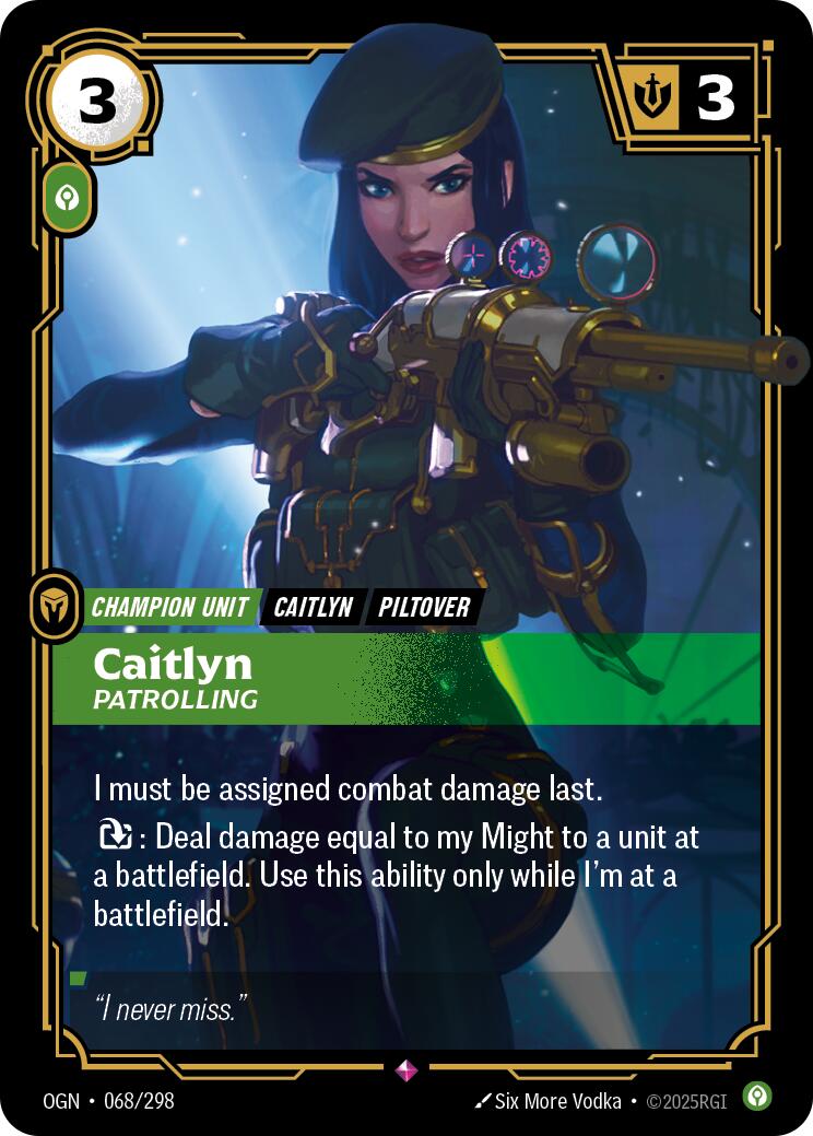 Riftbound: League of Legends Trading Card Game: Caitlyn - Patrolling card image