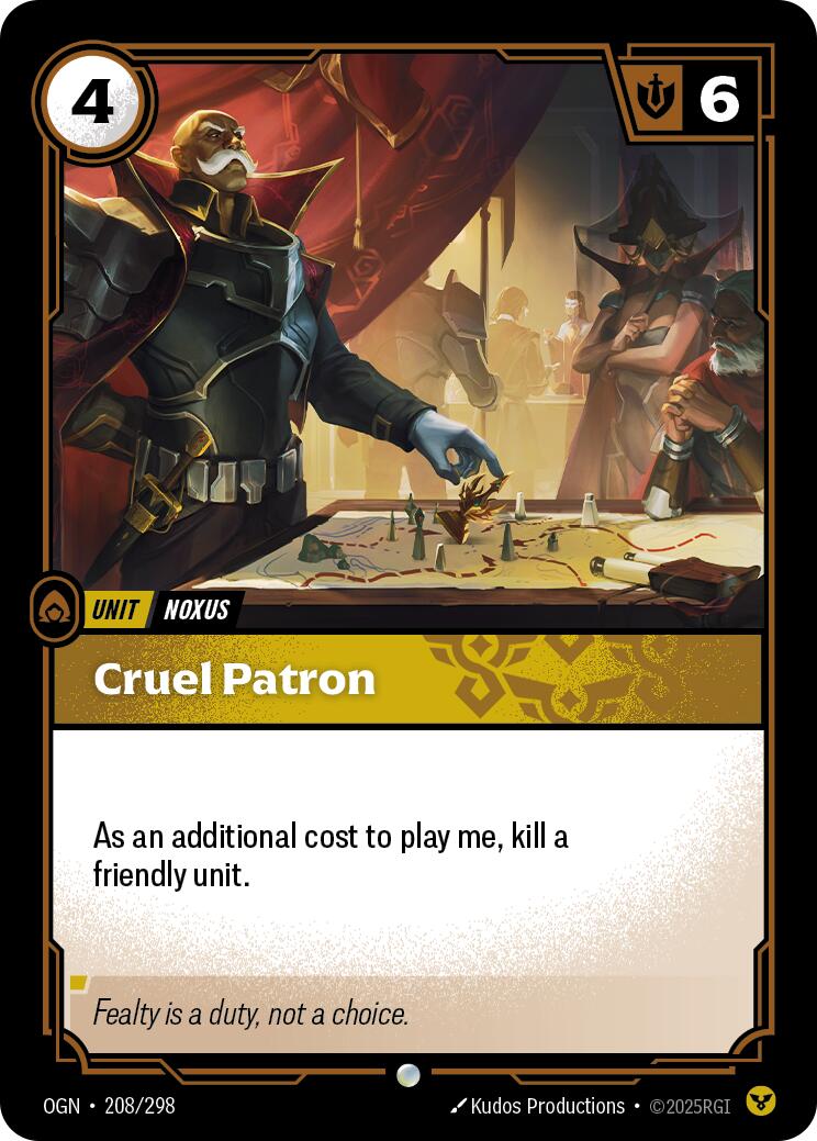 Riftbound: League of Legends Trading Card Game: Cruel Patron card image