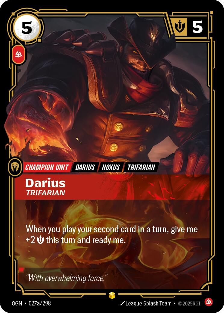 Riftbound: League of Legends Trading Card Game: Darius - Trifarian (Alternate Art) card image